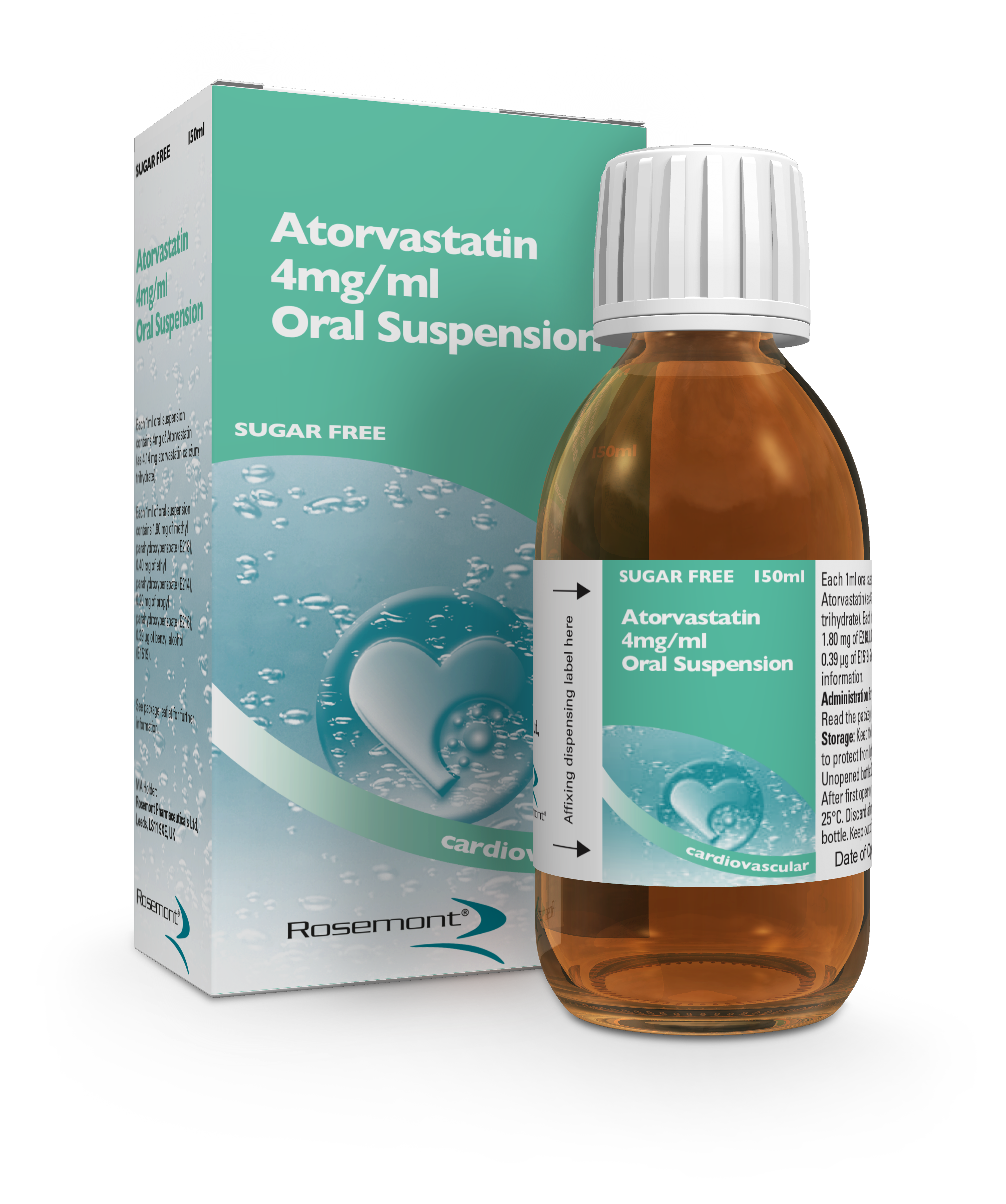 Rosemont Pharmaceuticals - Atorvastatin Bottle & Carton